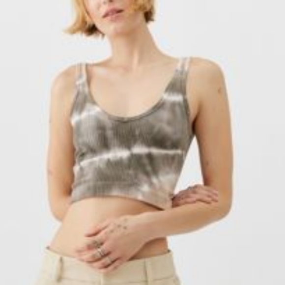 Tie Dye Stretch Crop Tank Top: S,M,L - Picture 2 of 4